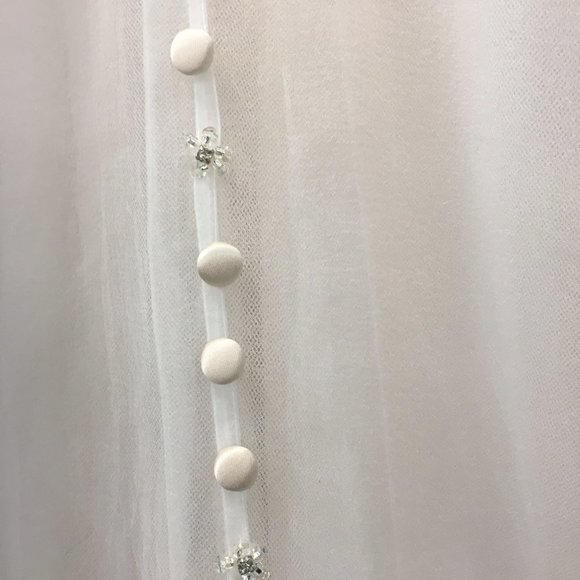 Stunning Aline Wedding Dress, Plunging Neck Open Back Blush Ballgown Keyhole - Picture 14 of 16